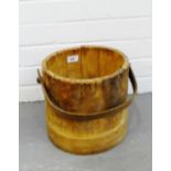 Wooden butter churn bucket