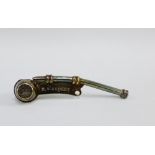 Epns Bossuns whistle inscribed W.W. Widley, 10cm long