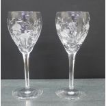 Set of eight Stuart crystal 'Cascade' patterned wine glasses, (boxed), (8)