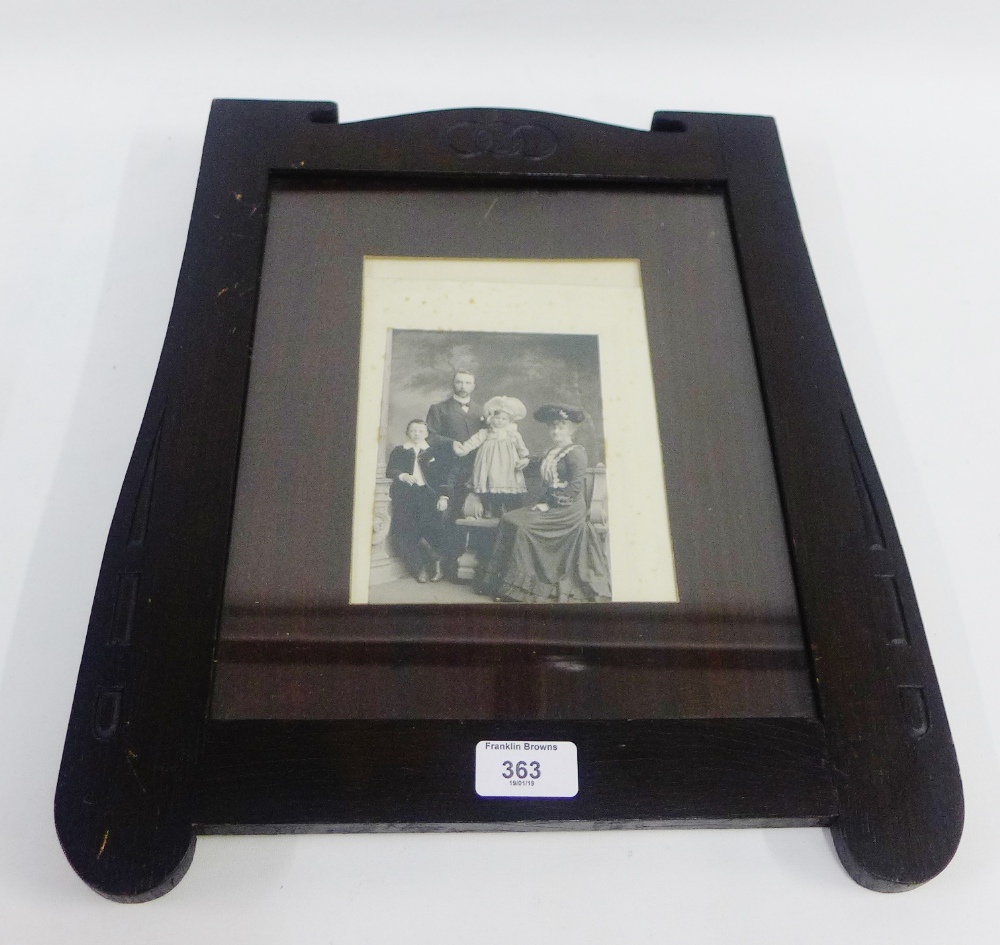 Early 20th century oak glazed photograph frame, 40 x 35cm