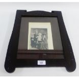 Early 20th century oak glazed photograph frame, 40 x 35cm