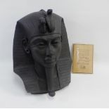 Crown Staffordshire black basalt figure of 'Tutankhamun', limited edition No.100/500, complete