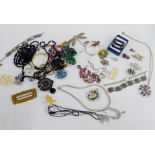 A collection of costume jewellery, etc (a lot)