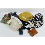 Mixed lot to include a vintage Mr. John Classic hat, miscellaneous sunglasses, reading glasses,