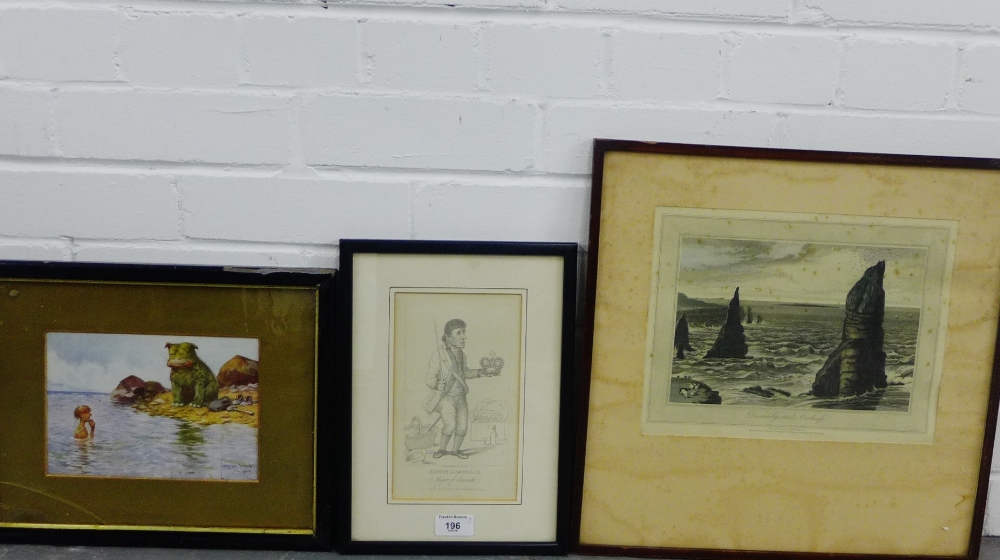 Three framed prints to include 'Henry Dimsdale, Mayor of Garret', 'Lawson Wood' and a 'William