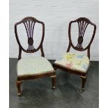 Pair of mahogany framed nursing chairs with upholstered slip in seats, 84 x 46cm, (2)