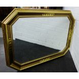 Contemporary faux giltwood wall mirror, 68 x 92cm