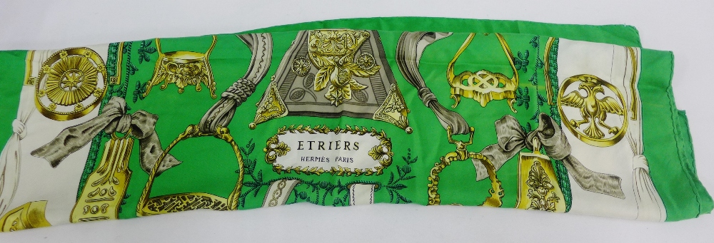 Hermes of Paris Etriers silk scarf