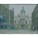 M. Miller 'Bank of Scotland, Top of the Mound, Edinburgh' Oil-on-Board, signed, 24 x 20cm