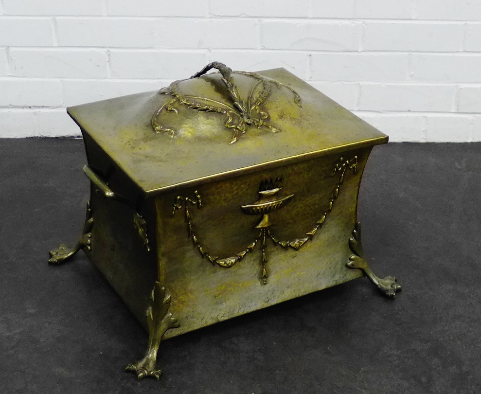 Brass coal box, 35 x 55cm