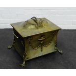 Brass coal box, 35 x 55cm