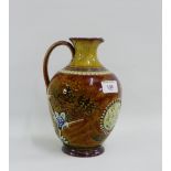 Doulton & Co, glazed stoneware jug, impressed 'Doulton & Slaters Patent' to the base, 22cm high