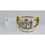 Paragon fine English bone china loving cup to commemorate 'The Marriage of H.R.H. The Prince of