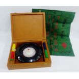 Leather cased roulette set