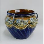 Doulton Lambeth & Co glazed stoneware jardiniere by Joan Honey, with impressed and incised makers