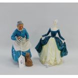 Two Royal Doulton porcelain figures to include 'Regal Lady' HN2709, and 'The Favourite' HN2249, (2)