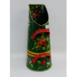 Toile ware floral painted flower head scoop, 42cm high