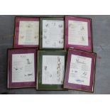 Set of six Christopher Curtis framed 'Hunting and Fishing' prints, (6)