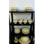 Solian ware dinner service comprising tureens, serving dishes, dinner plates, soup plates, dessert