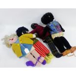 Collection of two vintage knitted dolls and two others, (4)