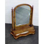 Mahogany dressing mirror, 85 x 74cm