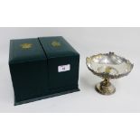 The Garrard Royal Wedding Collection silver and gilt bonbon dish on circular footrim, limited