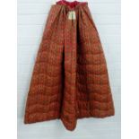 Rare Victorian Booth & Foxes, quilted Down Skirt, size 38 inches
