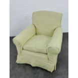Armchair with upholstered seat and loose covers, 87 x 92cm