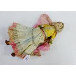 Early 20th century Indian doll dressed in traditional costume, 38cm long