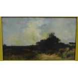 W. Milne 'Country Landscape' Oil-on-Canvas, signed, in a glazed giltwood frame, 49 x 30cm