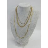 Three 9 carat gold necklaces (3)