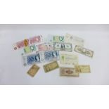 Collection of British and other banknotes (a lot)