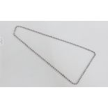 Indian silver rope twist necklace, unmarked