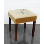 Stool with tapestry top, 47 x 40cm