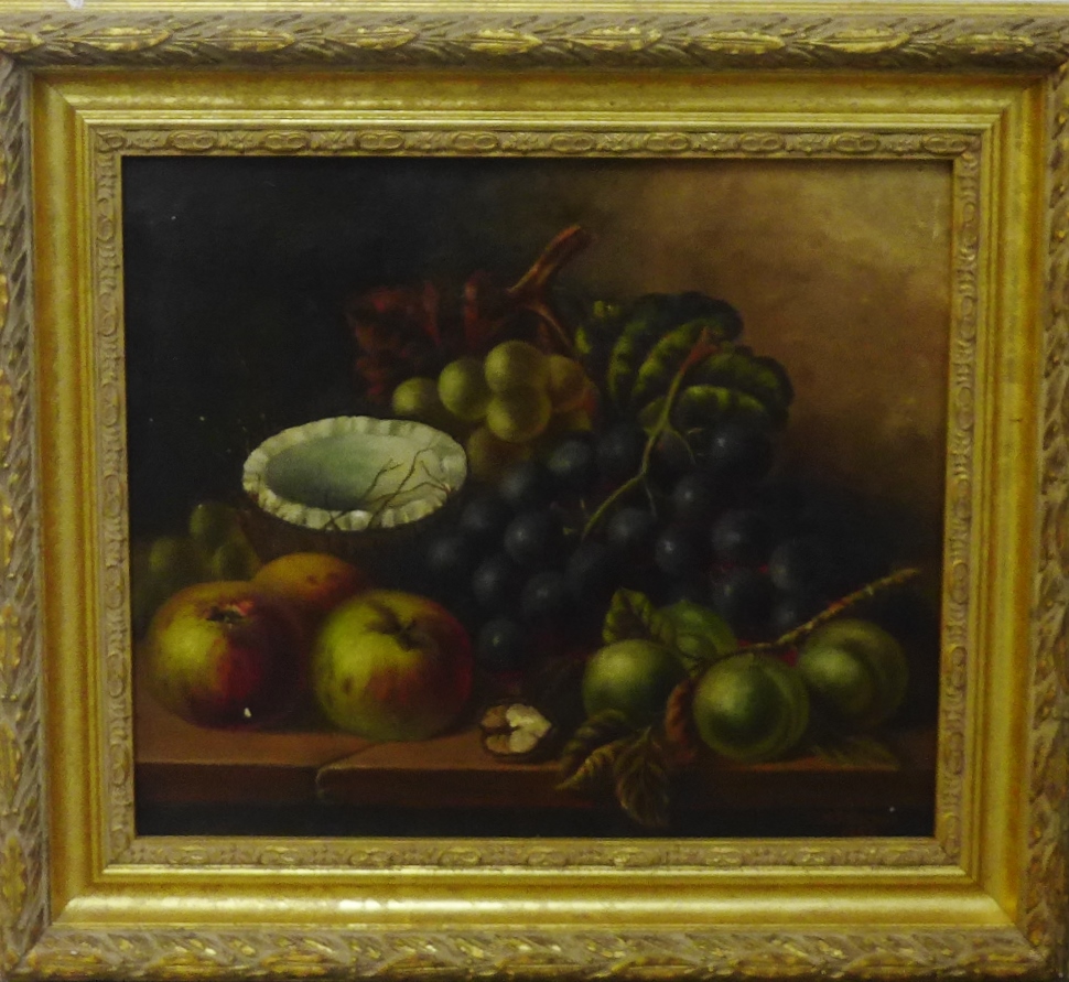 M.F. Capps, 19th Century School 'Still Life of Fruit and Vegetables' Oil-on-Canvas, signed and dated