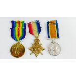 WWI medal trio awarded to 78978 FAR: SJT D McNair, RFA (3)