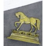 Brass metal Linthorpe horse door stop