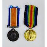 WWI War & Victory medal pair awarded to 9299 PTE J Hallsall, Liverpool Regiment (2)