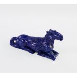 Lapis horse figure, 12cm long