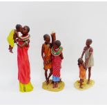 Carton containing a collection of five Masai Tribes 'The Journey Home' boxed figures, to include '