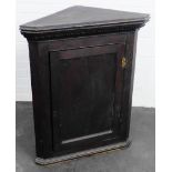 19th century stained wood corner cabinet