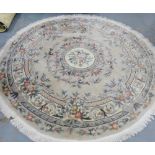 Large circular Chinese wool rug, 300