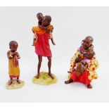 Collection of eight boxed Masai Tribes 'The Journey Home' figures to include 'Suppers Over