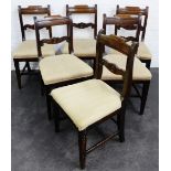 Set of six mahogany chairs with upholstered seats by John Keil Ltd, 85 x 47cm, (6)