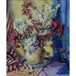 M. Ballantine 'Still Life Vase of Flowers' Oil-on-Canvas, signed and dated '54, in a giltwood frame,