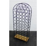 Metal wire wine rack, 130 x 51cm