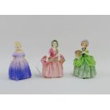 Three Royal Doulton porcelain figures to include 'Marie' HN1370, 'Bo-Peep' HN1811 and 'Cissie'