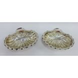 Pair of Epns shell shaped serving dishes, (2)