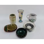 Selection of Studio pottery to include jugs bowls, vases, serving dishes etc and a Bjorn Wiinblad