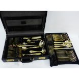 Canteen of Edestahle Rostfrei gilt Epns cutlery in fitted case